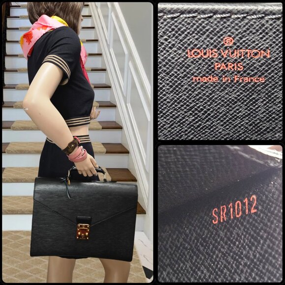 Louis Vuitton Black Epi Briefcase - Picture 9 of 17